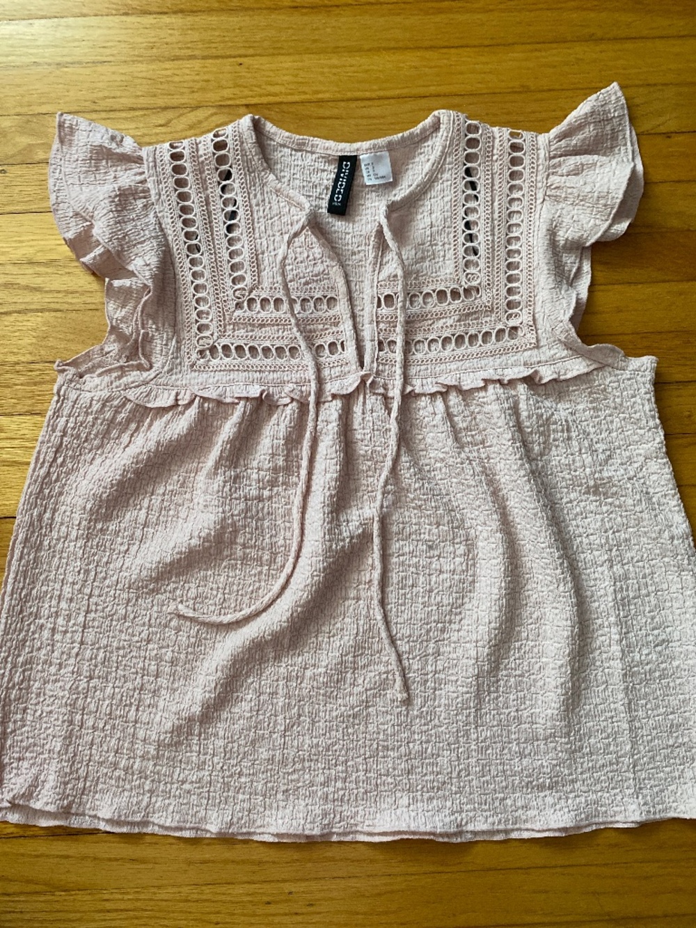 H&M Textured Jersey Top Small